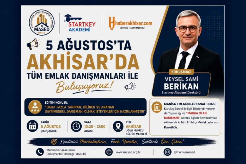 MASED’den Akhisar’da Emlak Danışmanlarına Özel Eğitim Semineri